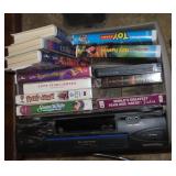 VHS Player and Disney Tapes