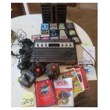 Vintage ATARI Console with Games and Books