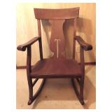 American Oak Arts and Crafts Rocker