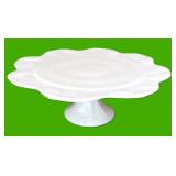 Milk Glass Footed Cake Plate