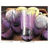 1970's Purple Glasses and Coffee Mugs