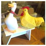 Stool, Duck, Hen