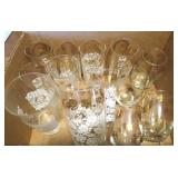 Gold Trimmed Vintage Glassware