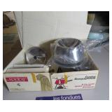 Mid Century Swiss Made Fondue Set UNUSED