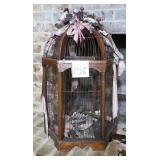 Wooden Bird Cage, 32"H