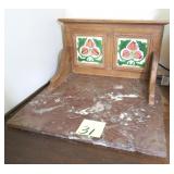 British Wash Stand Top and Back Splash, OLD