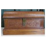 Antique Storage Box made from White Sewing Machine