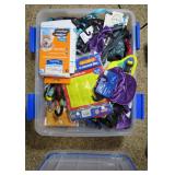 Plastic Tote with UNUSED Dog and Cat Accessories