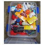 Plastic Tote with UNUSED Dog and Cat Accessories