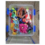 Plastic Tote with UNUSED Dog and Cat Accessories