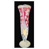Cranberry to Clear Bud Vase