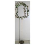 Antique Bird Cage Stand, Metal. 67"H