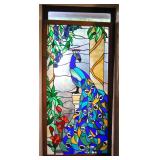 40'x20' Stained and Leaded Glass Peacock