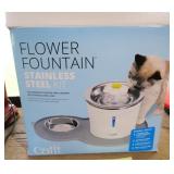 Stainless Steel Flower Fountain for Cat