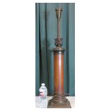 Vintage Wood Column Banquet Lamp