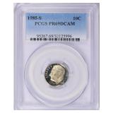 1985-S Roosevelt Dime PCGS Proof-69 DCAM