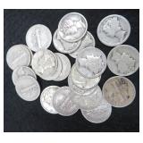 Random Pull Twenty (20) Silver Mercury Dimes $111