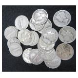 Random Pull Twenty (20) Silver Mercury Dimes $111