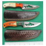 TWO (2) Fixed Blade Knives with Sheaths