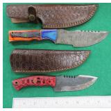 TWO (2) Fixed Blade Knives with Sheaths