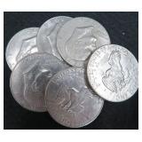 Random Pull of Six (6) Clad IKE Dollars