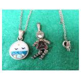 Sterling Silver Charms and Chain, 5 Grams Total