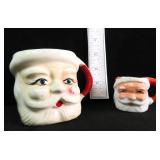 $16 SHIP: Vintage Santa Mugs, Japan