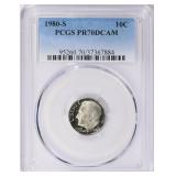 1980-S Roosevelt Dime PCGS Proof-70 DCAM