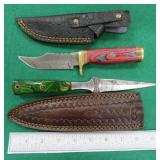 TWO (2) Fixed Blade Knives with Sheaths