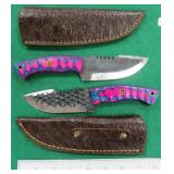 TWO (2) Fixed Blade Knives with Sheaths