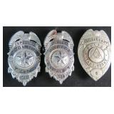 Three (3) Taft, Texas Police Badges, Metal