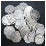 Random Pull of Forty (40) Buffalo Nickels