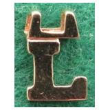 14KT Gold Small "L" Charm, So Small Scale Does