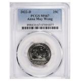 2022-D Am. Women Quarter Anna May Wong PCGS MS-67