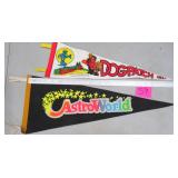 1972 Dog Patch USA and Astroworld Pennants