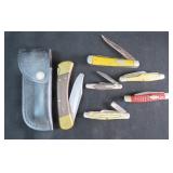 $10 SHIP: Pocket Knife Parts incl. CASE, NOTE:
