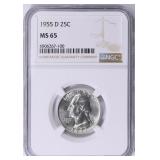 1955-D Washington Quarter NGC MS-65