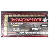 Fifty (50) Winchester .17HMR Cartridges