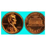1963 Lincoln Cent PCGS Proof-66 RD