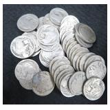 Random Pull of Forty (40) Buffalo Nickels