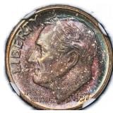 TOP POP 7/0: 1957 Roosevelt Dime NGC MS-67+ FT