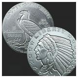 1/4 oz Incuse Indian Silver Bullion Round