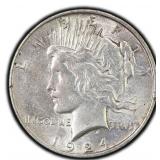 1924-P Peace Dollar Silver U.S. Philadelphia Mint