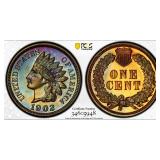 1902 Indian Cent PCGS Proof-66 RB (Toned)