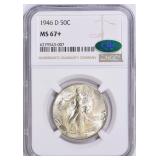 1946-D Walking Liberty Half NGC MS-67+ (CAC Green)