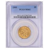 1905 Liberty Gold Half Eagle PCGS MS-62