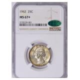1962 Quarter NGC MS-67+ (CAC Green) (Toned)