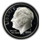 1998-S Silver Proof Roosevelt Dime U.S. Coin