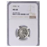 $25,000 NGC Guide: 1935 Buffalo Nickel NGC MS-68