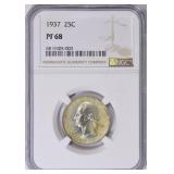 $14,000 Guide: 1937 Quarter NGC Proof-68